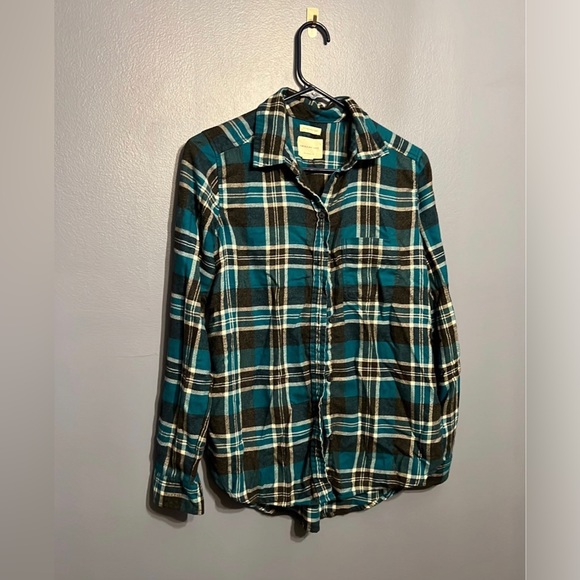American Eagle Outfitters AEO Ahh-Mazingly Soft Plaid Flannel Shirt Sz XS Womens - Picture 1 of 5
